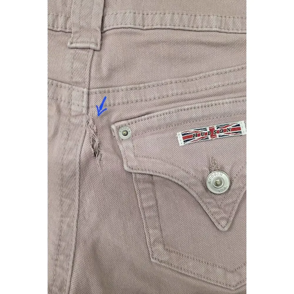 Hudson Women’s Ruby Denim Shorts Ruby Size 26 Mid Thigh Color Pale Pink